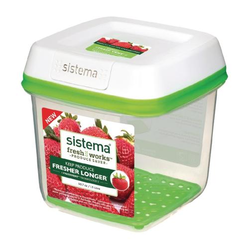 Sistema Freshworks Medium Square Container - 1.5Ltr