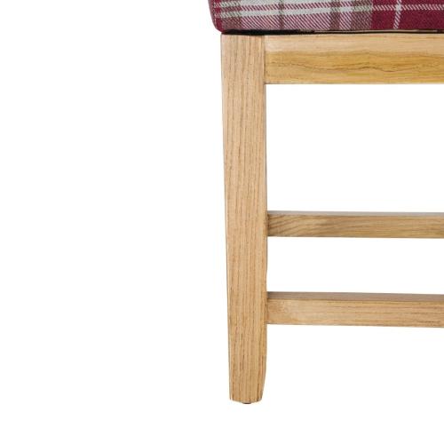 Bolero Austin Low Stool Wine Tartan (Pack 2)
