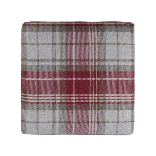 Bolero Austin Low Stool Wine Tartan (Pack 2)