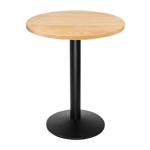 Bolero Pre-Drilled Round Table Top Natural Effect - 600mm