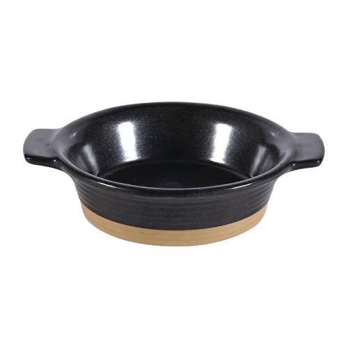 Art De Cuisine Black Igneous Individual Dish - 5 1/2" (Box 6) (Direct)