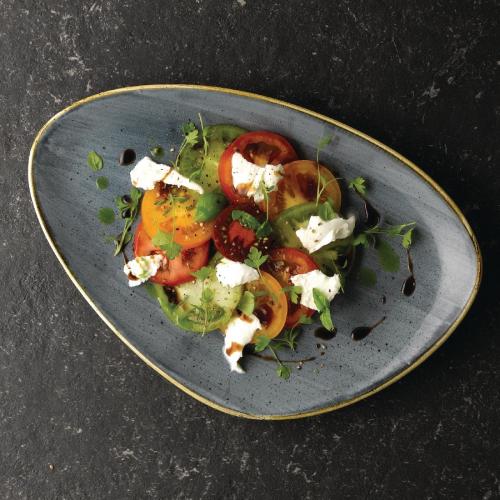 Churchill Stonecast Blueberry Triangle Chefs Plate - 12x8" (Box 6) (Direct)