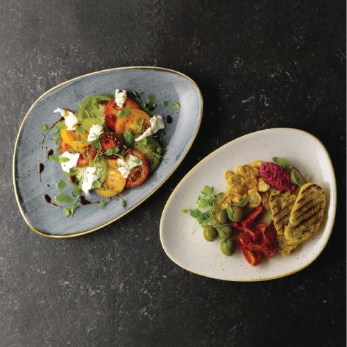 Churchill Stonecast Barley White Triangle Chefs Plate 10 3/8x8" (Box 12)(Direct)