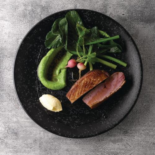 Menu Shades Caldera Ash Coupe Plate - 8.4" (Box 6) (Direct)