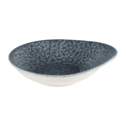 Churchill Raku Topaz Blue Round Dish - 6 3/8x5 5/8" (Box 12) (Direct)