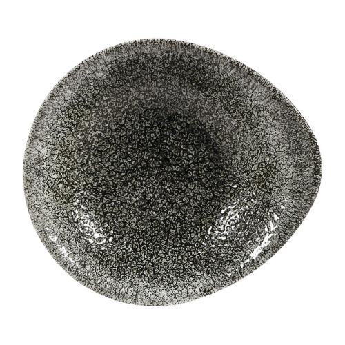 Churchill Raku Quartz Black Round Dish - 6 3/8x5 5/8" (Box 12) (Direct)