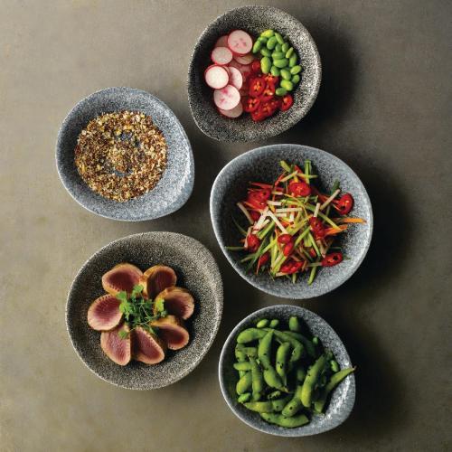 Churchill Raku Quartz Black Round Dish - 6 3/8x5 5/8" (Box 12) (Direct)