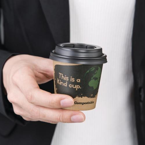 Fiesta Compostable Hot Cup Single Wall 'Kind' - 4oz (Sleeve 50)