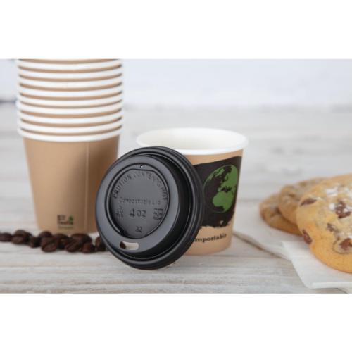 Fiesta Compostable Hot Cup Single Wall 'Kind' - 4oz (Sleeve 50)