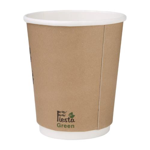 Fiesta Compostable Hot Cup Double Wall 'Kind' 8oz (Box 500)