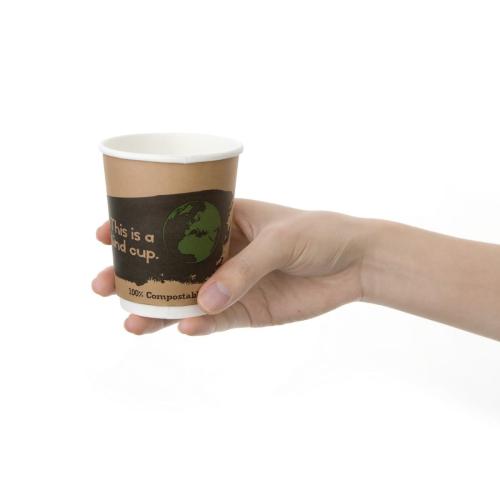 Fiesta Compostable Hot Cup Double Wall 'Kind' 8oz (Box 500)