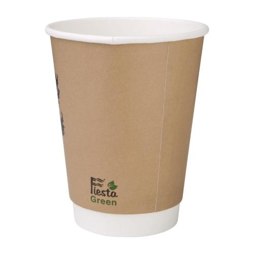 Fiesta Compostable Hot Cup Double Wall 'Kind' - 12oz (Sleeve 25)