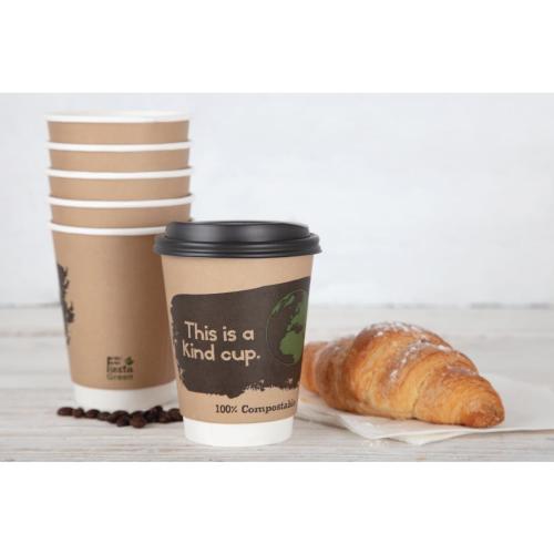 Fiesta Compostable Hot Cup Double Wall 'Kind' - 12oz (Sleeve 25)