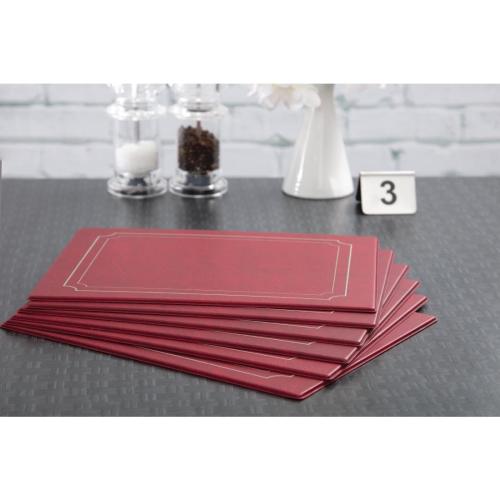 Place Mats PVC Burgundy - 265x205mm 10.5x8" (Pack 6)