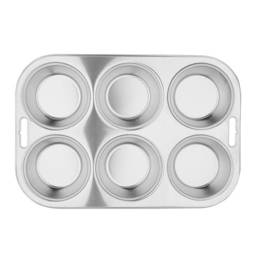Vogue Deep Muffin Tray St/St - 270x190mm (6 Cup)