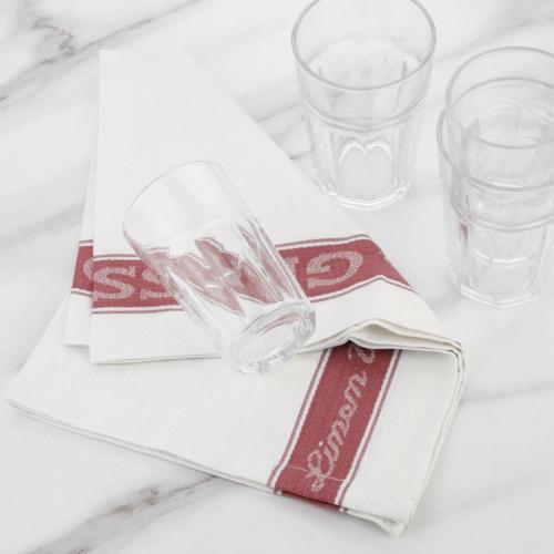 Vogue Glass Cloth Red Border - 760x510mm 30x20"