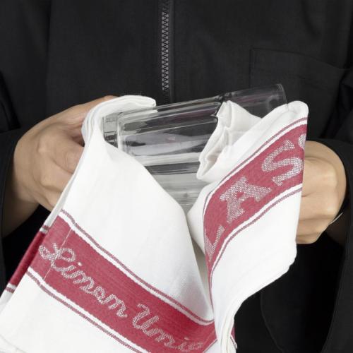 Vogue Glass Cloth Red Border - 760x510mm 30x20"