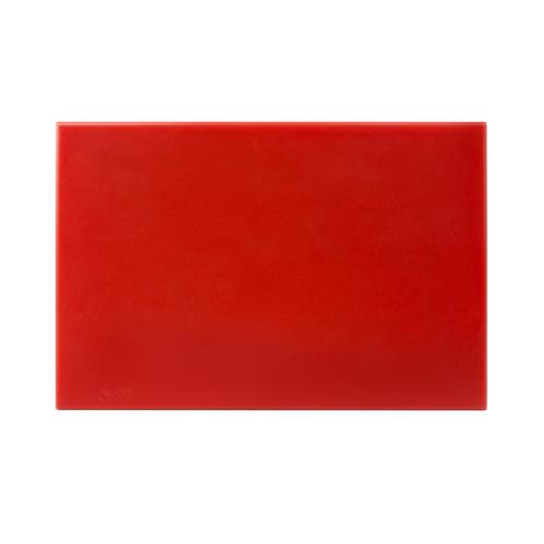 Hygiplas Anti-bacterial High Density Chopping Board Red - 18x12x1/2"