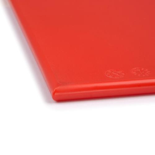 Hygiplas Anti-bacterial High Density Chopping Board Red - 18x12x1/2"