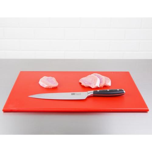 Hygiplas Anti-bacterial High Density Chopping Board Red - 18x12x1/2"