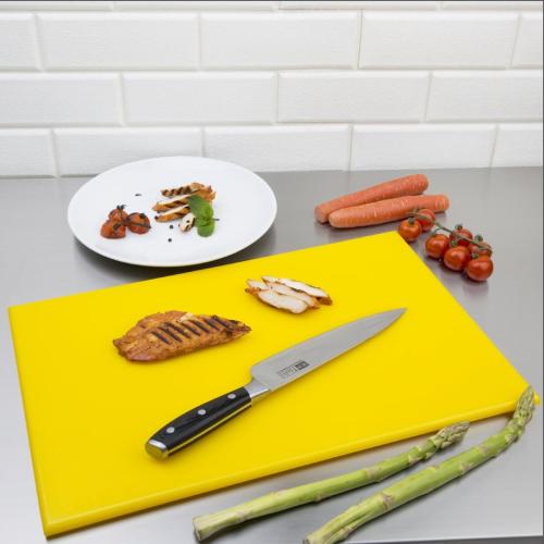 Hygiplas Anti-bacterial High Density Chopping Board Yellow - 18x12x1/2"