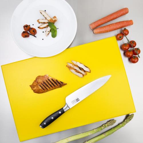 Hygiplas Anti-bacterial High Density Chopping Board Yellow - 18x12x1/2"