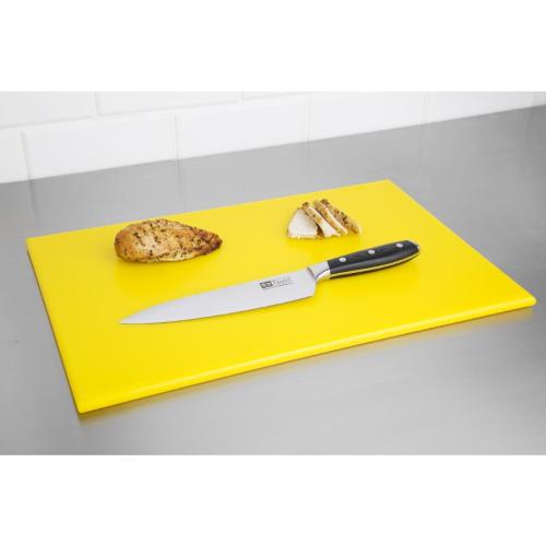 Hygiplas Anti-bacterial High Density Chopping Board Yellow - 18x12x1/2"