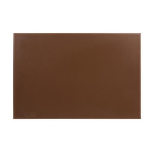 Hygiplas Anti-bacterial High Density Chopping Board Brown - 18x12x1/2"