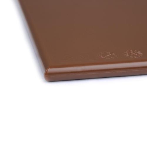 Hygiplas Anti-bacterial High Density Chopping Board Brown - 18x12x1/2"