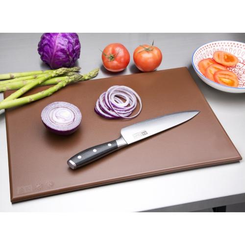 Hygiplas Anti-bacterial High Density Chopping Board Brown - 18x12x1/2"