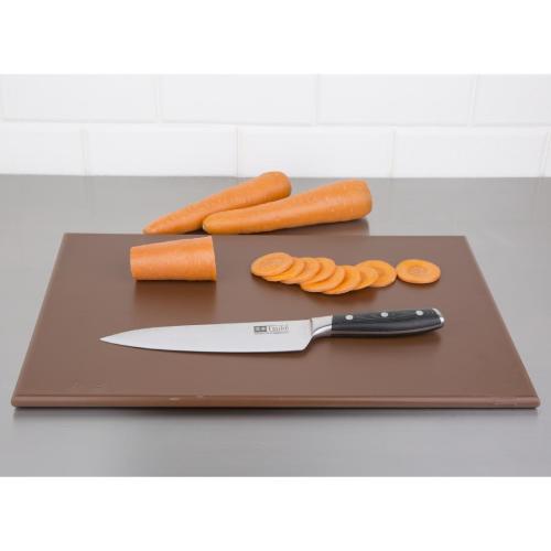 Hygiplas Anti-bacterial High Density Chopping Board Brown - 18x12x1/2"