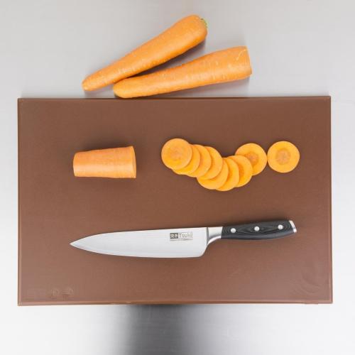 Hygiplas Anti-bacterial High Density Chopping Board Brown - 18x12x1/2"