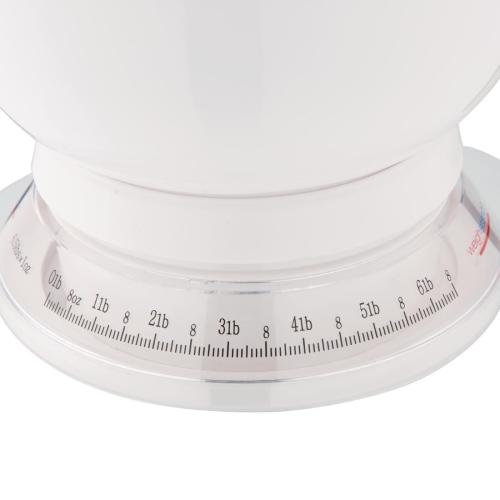 Vogue White Plastic Kitchen Scale - 3Kg/6.5 lb - Gradation 25g/1oz