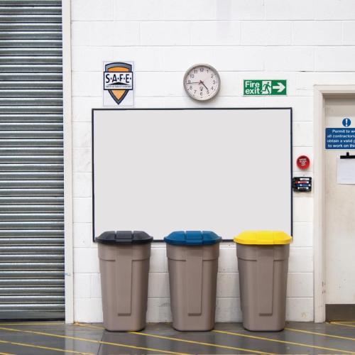 Rubbermaid Big Wheel Container with Blue Lid