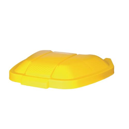Rubbermaid Big Wheel Container with Yellow Lid