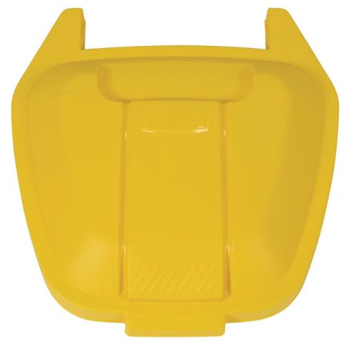 Rubbermaid Big Wheel Container with Yellow Lid