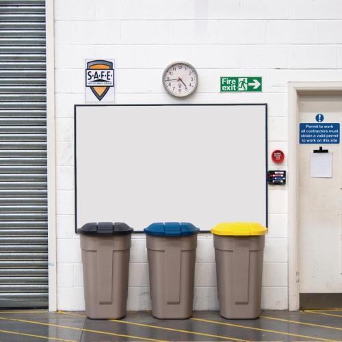 Rubbermaid Big Wheel Container with Yellow Lid