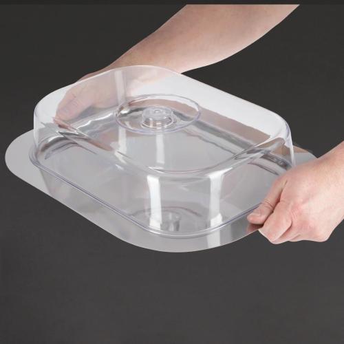 Rectangular Tray St/St with Cover - 44x31x9cm