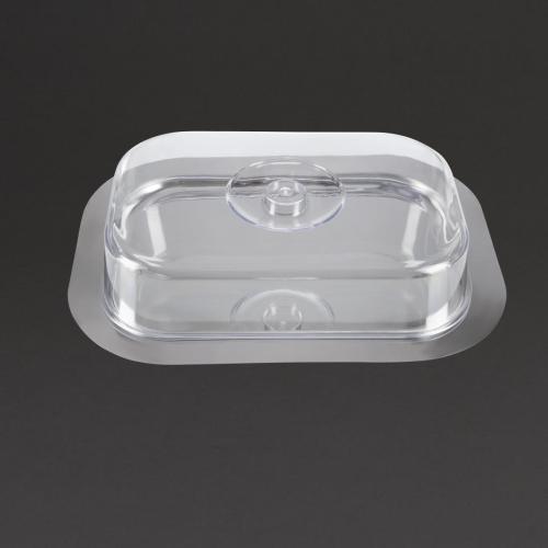 Rectangular Tray St/St with Cover - 44x31x9cm