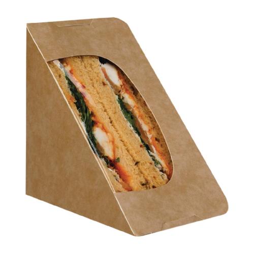 Colpac Self Seal Sandwich Pack Kraft with Compostable Window (Pack 500)