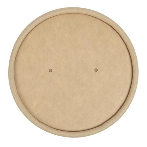 Colpac Souper Cup Lid Kraft - 8/12oz (Pack 500)