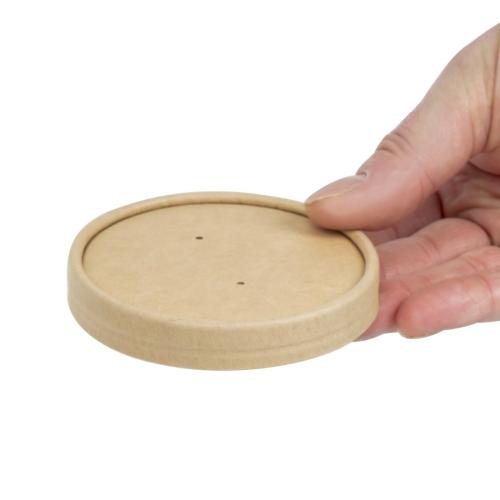 Colpac Souper Cup Lid Kraft - 8/12oz (Pack 500)