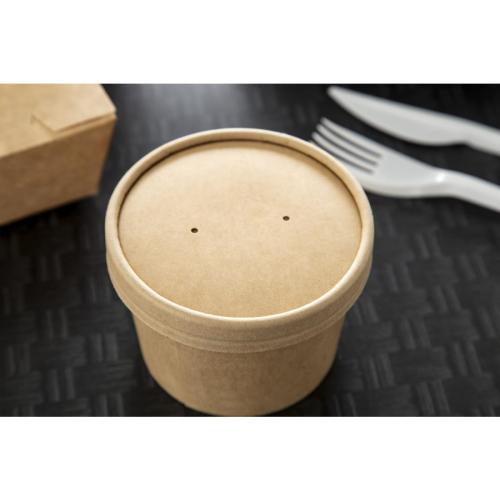 Colpac Souper Cup Lid Kraft - 8/12oz (Pack 500)