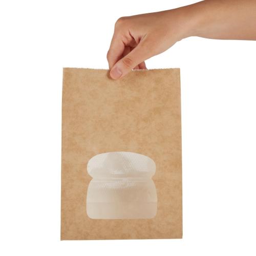 Colpac Kraft Paper Sandwich Bag with Window (Pack 250)