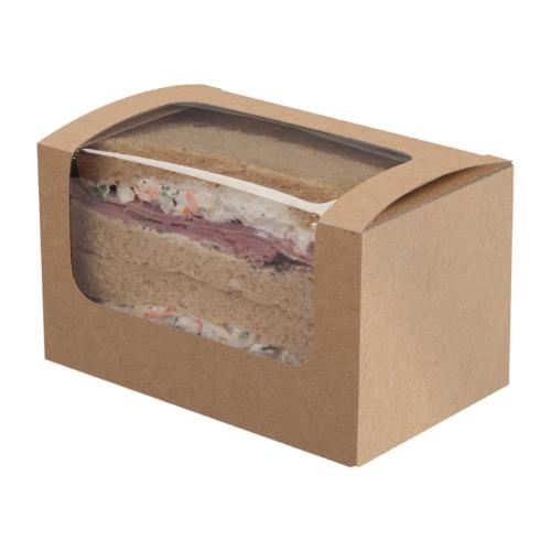 Colpac Kraft Sandwich Pack with PLA Window (Pack 500)