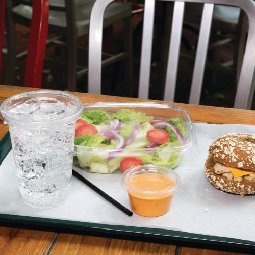 Fiesta Green PLA Salad Deli Container with Lid - 682ml 24oz (Pack 200)