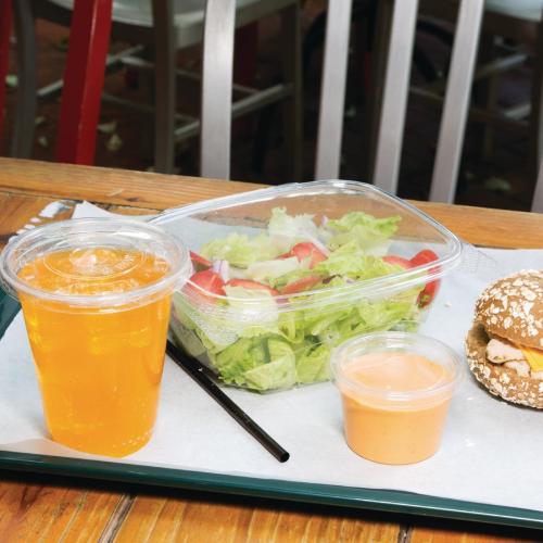 Fiesta Green PLA Salad Deli Container with Lid - 910ml 32oz (Pack 200)