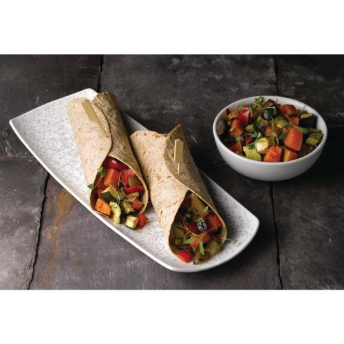 Menu Shades Caldera Chalk White Med Rect Plate355x140mm 14x5 3/4"(Box 6)(Direct)