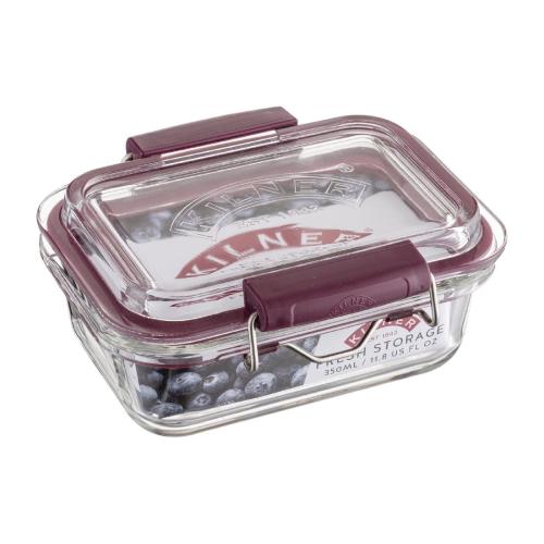 Kilner Fresh Storage Stackable Glass Food Container - 350ml