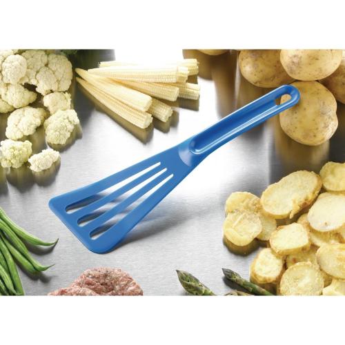 Matfer Bourgeat Pelton Spatula Perforated Blue - 12''